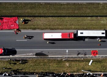 Ćwiczenia ratunkowe na S5 w Grucznie