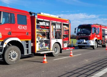 Służby ratunkowe ćwiczyły sytuację kryzysową na obwodnicy Gostynia
